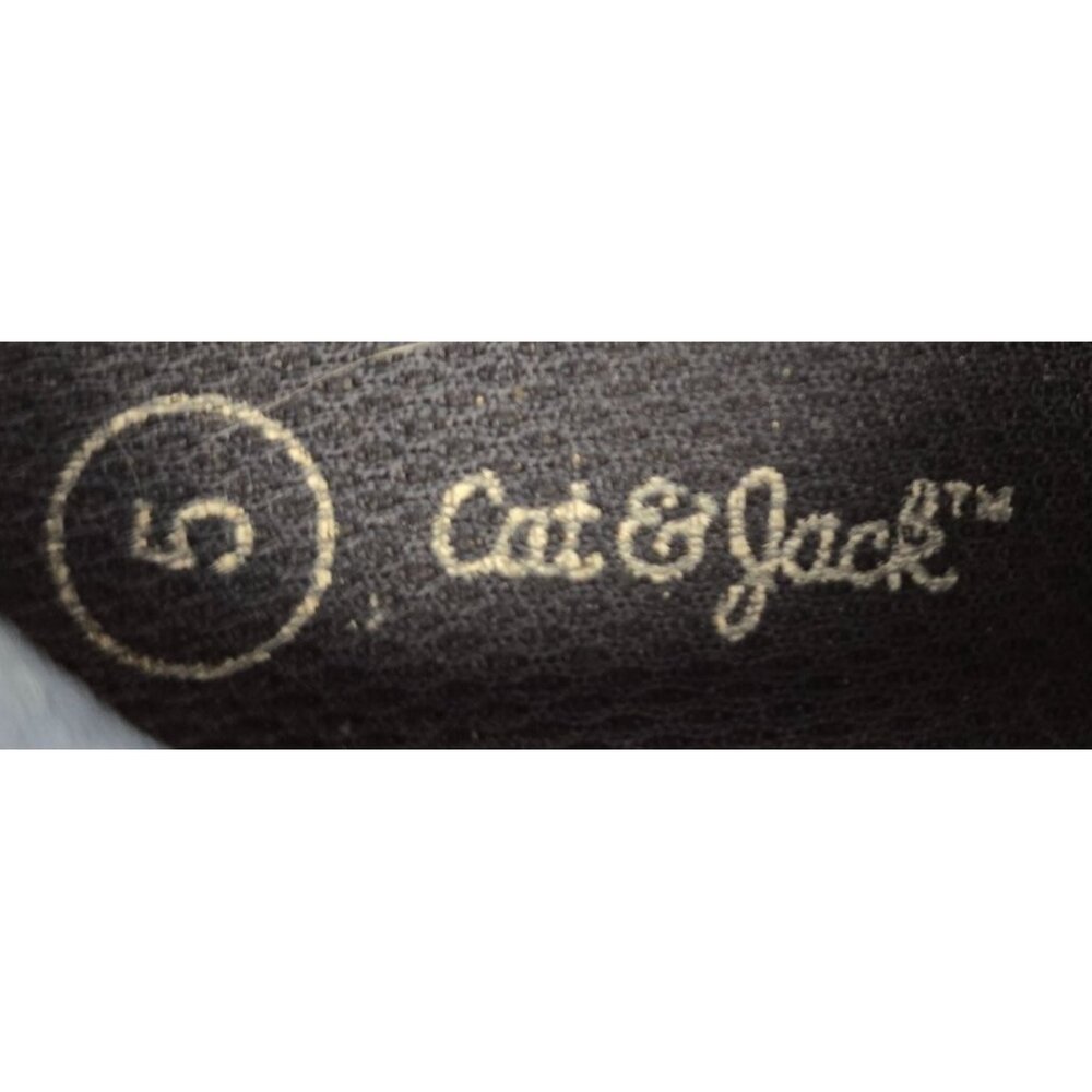 Cat & Jack Boys Navy & White Sneakers With Hook & Loop Straps Size 5 - Picture 4 of 13
